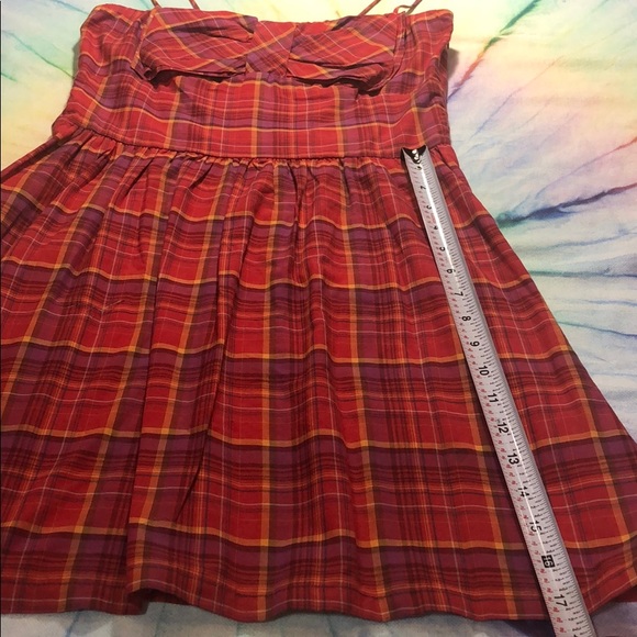 100% Cotton Plaid Bowtie Dress - Picture 5 of 6